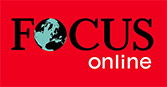 Logo von FOCUS online auf rot