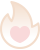 Icon zeigt ein Herz in einer Flamme